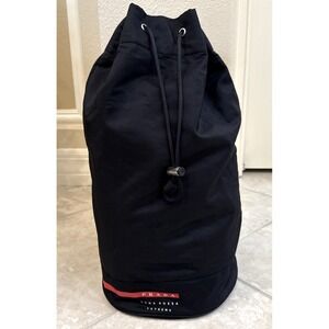 Prada Black Logo Large Luna Rossa Extreme Drawstring Bag Sling Bag 21x14x10